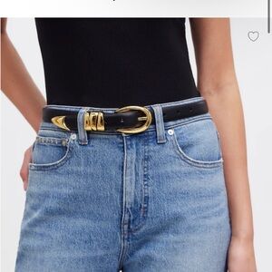 Madewell Black and Gold Women's Belt